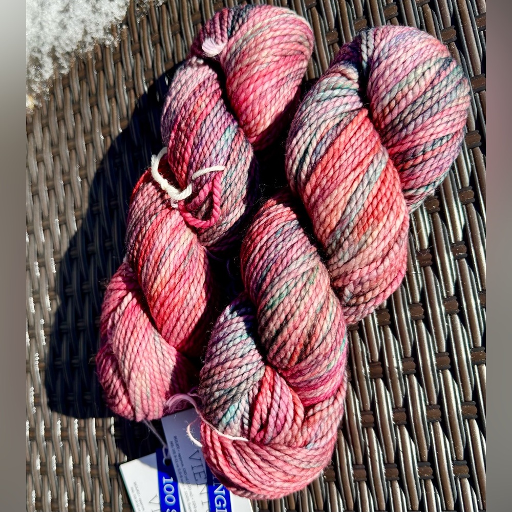 Malabrigo Vientos Hand-Dyed Yarn in Pink and Purple - Picture 15 of 17